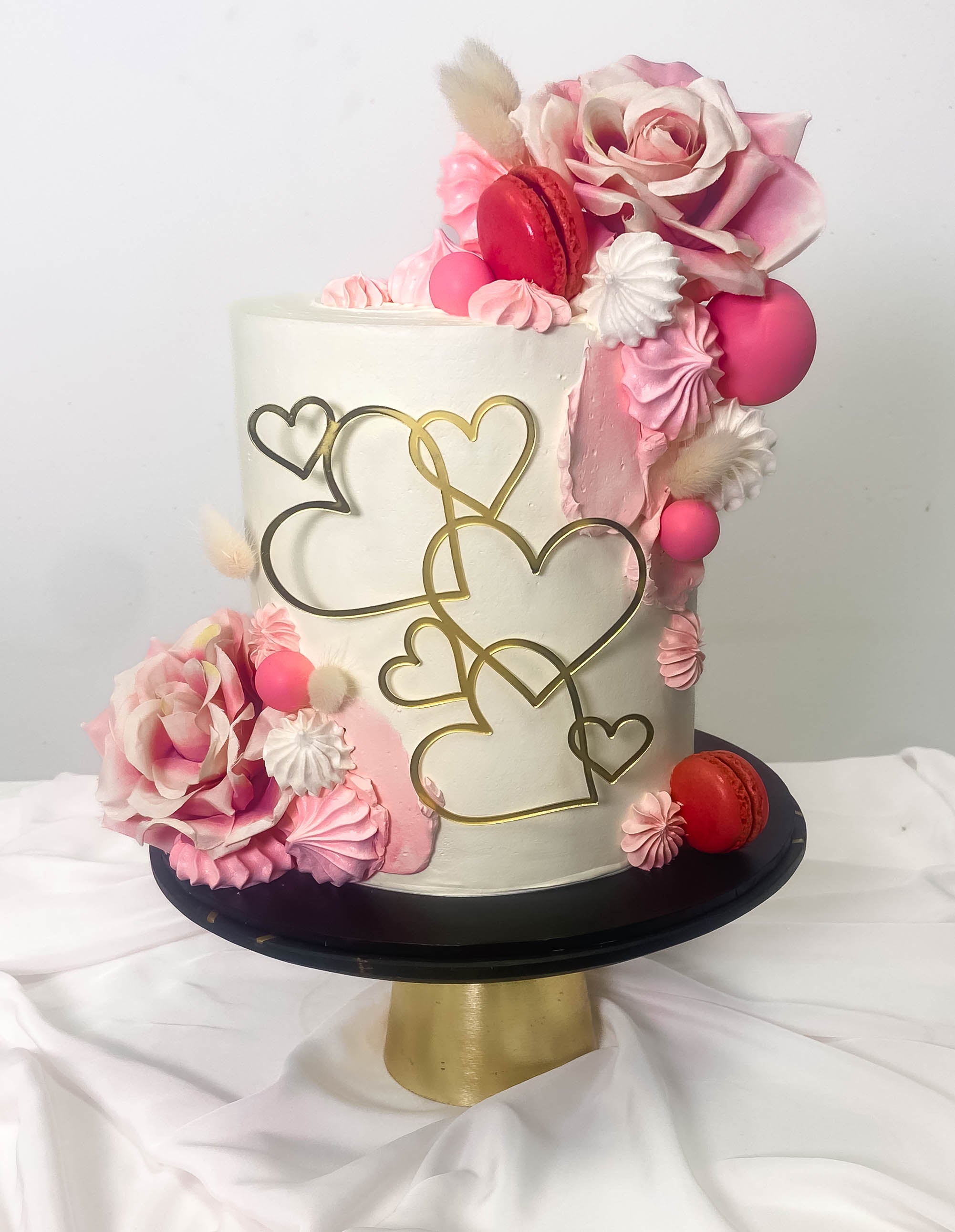 Pink Themed Floral Cake – Elaine's Cakes